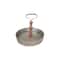 Hello Honey® 11'' Round Metal & Wood Tray with Handle